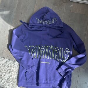 Jack and jones Purple 'Originals' Graphic Hoodie Large